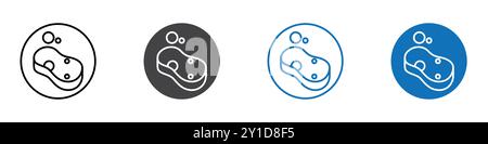 Sponge icon Logo sign in thin line outline set and group collection Stock Vector