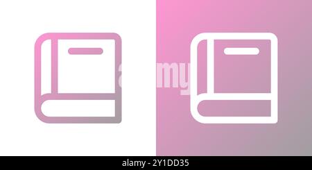 Minimal gradient book icon. Back to school. Vector illustration, flat design Stock Vector