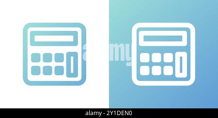 Minimal gradient calculator icon. Back to school. Vector illustration, flat design Stock Vector