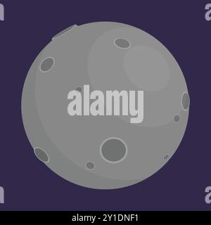 Moon vector icon. moon icon illustration. moon vector icon. full moon Stock Vector