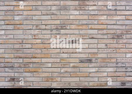 Background from a wall made of light brown clinker bricks Stock Photo
