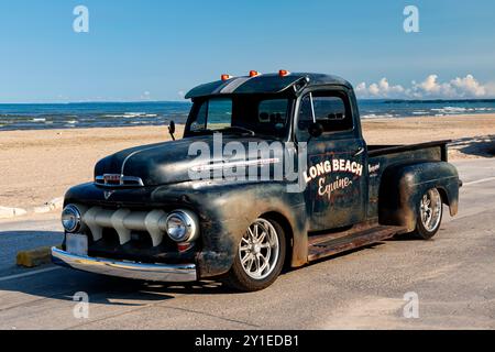 1951 Mercury Pickup Truck on pavement. Stock Photo