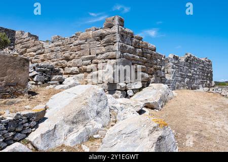 Griechenland, Kykladen, Amorgos, Arkesini, Turm von Agia Triada Stock Photo