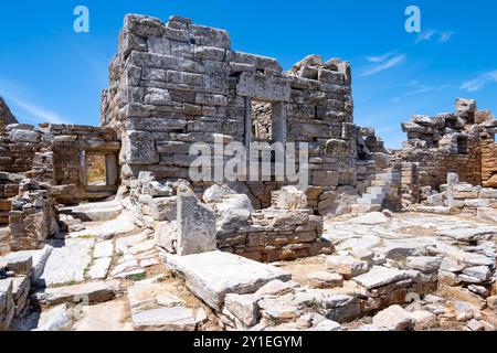 Griechenland, Kykladen, Amorgos, Arkesini, Turm von Agia Triada Stock Photo
