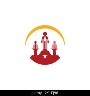 Leadership Logo Vector Design. Team Work Logo Vector Stock Vector