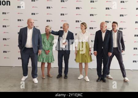 Presss tour with german chancellor atm100's IFA 2024 , Berlin, Germany Stock Photo