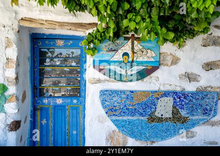 Griechenland, Kykladen, Amorgos, Dorf Langada bei Aegialis Stock Photo