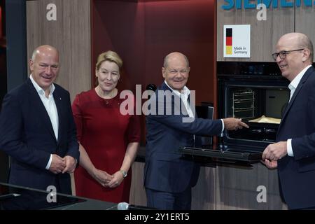 Presss tour with german chancellor atm100's IFA 2024 , Berlin, Germany Stock Photo