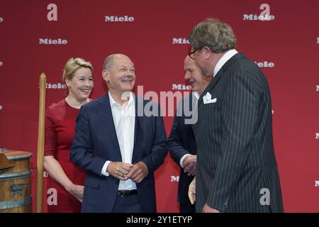 Presss tour with german chancellor atm100's IFA 2024 , Berlin, Germany Stock Photo