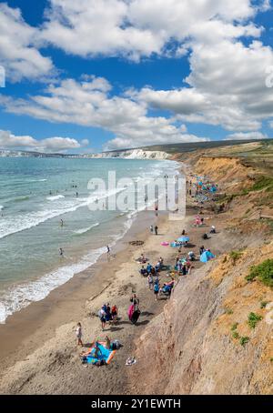 Compton Beach, Compton Bay, Isle of Wight, England, UK Stock Photo