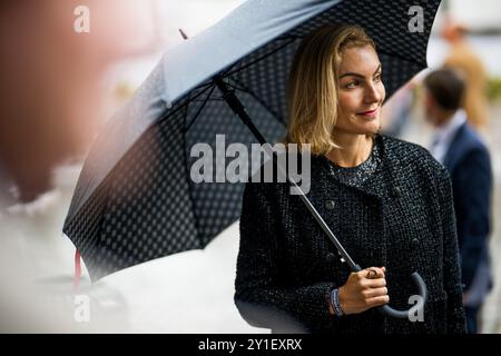 Brussels, Belgium. 06th Sep, 2024. FOCUS COVERAGE REQUESTED TO BELGA Patricia Doukeris is seen at the opening of the 'Belgian Beer Weekend 2024' beer festival at the Grote Markt - Grand-Place square in the city center of Brussels on Friday 06 September 2024. BELGA PHOTO JASPER JACOBS Credit: Belga News Agency/Alamy Live News Stock Photo