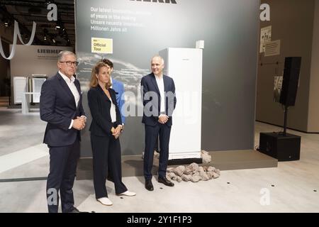 Presss tour with german chancellor atm100's IFA 2024 , Berlin, Germany Stock Photo