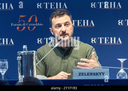 Como, Italia. 06th Sep, 2024. Nella Zelensky Presidente dell'UcrainaComo - Italia - Cronaca - Economia - Politica Venerd&#xec;, 06 Settembre, 2024 (Foto di Marco Ottico/Lapresse) 50th Edition of the Ambrosetti Annual Forum in Cernobbio 2024 - First Day Como, Italy - News - Economy - Political Friday, 06 September, 2024 (Photo by Marco Ottico/Lapresse) Credit: LaPresse/Alamy Live News Stock Photo