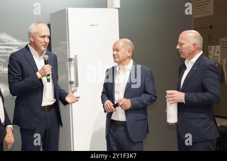 Presss tour with german chancellor atm100's IFA 2024 , Berlin, Germany Stock Photo