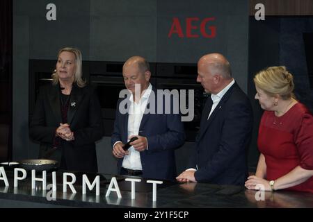 Presss tour with german chancellor atm100's IFA 2024 , Berlin, Germany Stock Photo