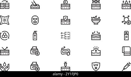 Skin regeneration icons High-Quality Vector Icons Collection with Editable Stroke. Ideal for Professional and Creative Projects. Stock Vector