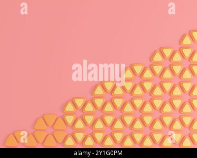 Fresh fruit abstract background, summer concept. Digital 3D rendering. Stock Photo