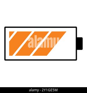 Battery icon. Battery charge indicator icons. Phone charge level, color collection of charge power. Discharged and fully charged battery. Stock Vector