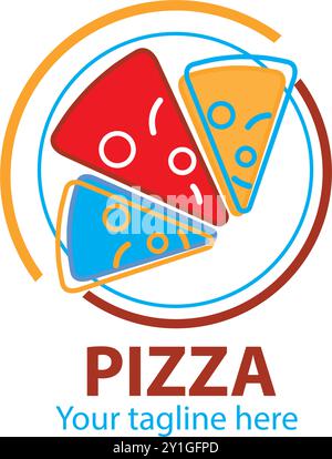Pizza slice logo. A logo perfect to use for your food business. Stock Vector