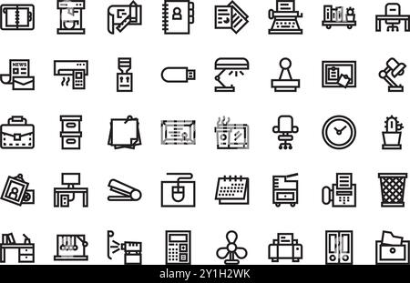Workplace icons High-Quality Vector Icons Collection with Editable Stroke. Ideal for Professional and Creative Projects. Stock Vector