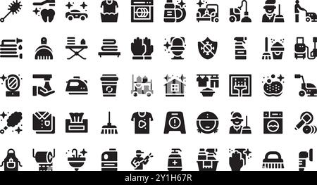 Cleaning icons High-Quality Vector Icons Collection with Editable Stroke. Ideal for Professional and Creative Projects. Stock Vector