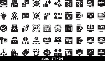 Seo promotion icons High-Quality Vector Icons Collection with Editable Stroke. Ideal for Professional and Creative Projects. Stock Vector