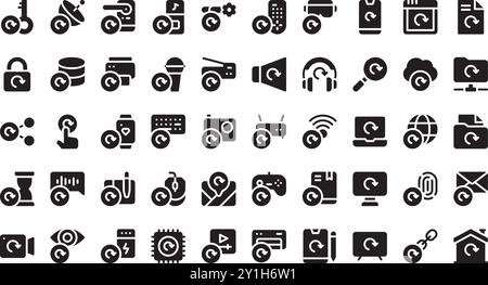 Refresh icons High-Quality Vector Icons Collection with Editable Stroke. Ideal for Professional and Creative Projects. Stock Vector