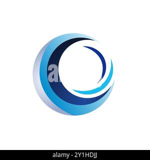 circle elements logo, blue sphere symbol icon vector design illustration Stock Vector