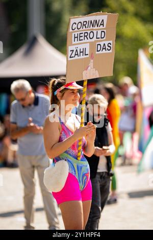Erfurt, Germany. 07th Sep, 2024. Activists from the group "Sisters of ...
