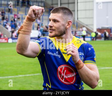 Warrington, UK. 07th Sep, 2024. Danny Walker of Warrington Wolves celebrates his teams win after the Betfred Super League Round 25 match Warrington Wolves vs St Helens at Halliwell Jones Stadium, Warrington, United Kingdom, 7th September 2024 (Photo by Gareth Evans/News Images) in Warrington, United Kingdom on 9/7/2024. (Photo by Gareth Evans/News Images/Sipa USA) Credit: Sipa USA/Alamy Live News Stock Photo