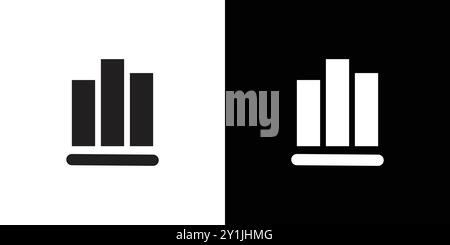 Data Visualisation icon design simple flat vector symbol outline collection set logo Stock Vector