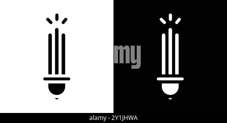 Energy efficiency light bulb icon design simple flat vector symbol outline collection set logo Stock Vector