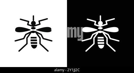 Maleria icon design simple flat vector symbol outline collection set logo Stock Vector