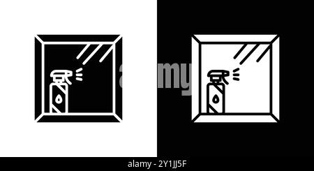 Window Cleaning icon design simple flat vector symbol outline collection set logo Stock Vector