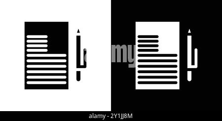 Script icon design simple flat vector symbol outline collection set logo Stock Vector