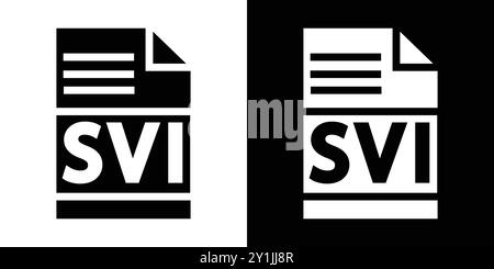 SVI file document icon simple flat vector symbol outline collection set logo Stock Vector
