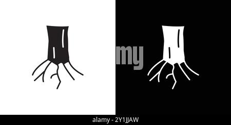 rubber roots icon simple flat vector symbol outline collection set logo Stock Vector