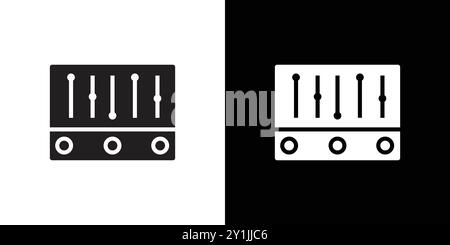 Sound mixer icon simple flat vector symbol outline collection set logo Stock Vector