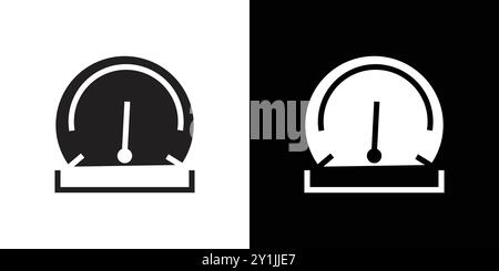 speedometer icon simple flat vector symbol outline collection set logo Stock Vector