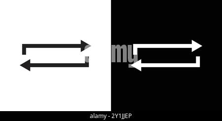 swap Icon simple flat vector symbol outline collection set logo Stock Vector