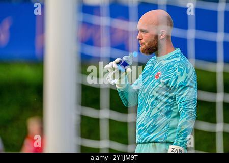 Groesbeek, Netherlands. 07th Sep, 2024. GROESBEEK, 07-09-2024, Sportpark Zuid, Betnation Divisie. Dutch Tweede Divisie football season 2024/2025. AFC Player Gijs van Zetten during the match de Treffers - AFC. Credit: Pro Shots/Alamy Live News Stock Photo