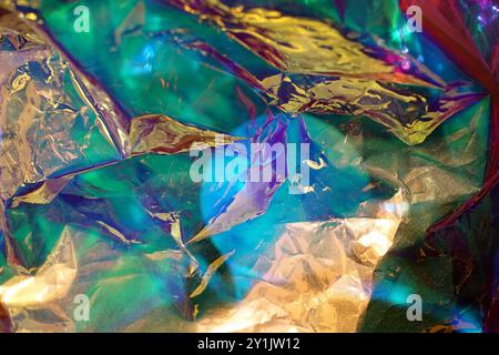 Light refracted in clear plastic Stock Photo
