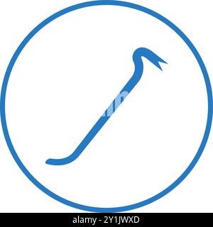 Crowber icon. Simple vector illustration for web, print files, graphic or commercial purposes. Stock Vector