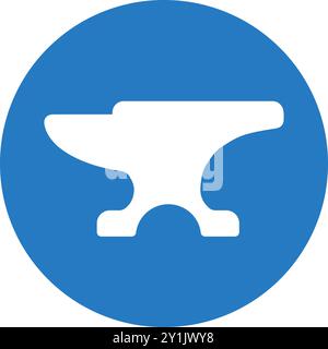 Anvil icon. Simple vector illustration for web, print files, graphic or commercial purposes. Stock Vector