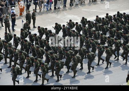 São Paulo, Brazil. 7th Sep, 2024. Brazil Army. Military parade celebrating 202 years since Brazil ceased to be a colony of Portugal. Brazil, this Saturday, on September 07, 2024. Credit: Saulo Dias/Alamy Live News Stock Photo