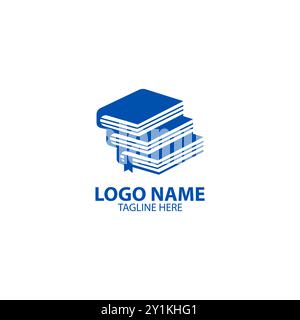 stairs book logo design vector Stock Vector