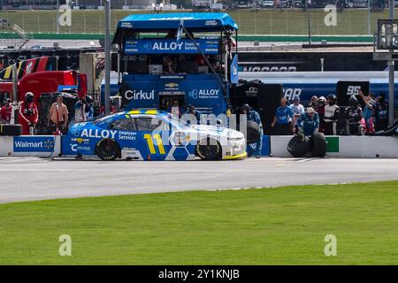 Hampton, Ga, USA. 7th Sep, 2024. JOSH WILLIAMS (11) comes down pit road for service during the Focused Health 250 at Atlanta Motor Speedway in Hampton, GA. (Credit Image: © Walter G. Arce Sr./ASP via ZUMA Press Wire) EDITORIAL USAGE ONLY! Not for Commercial USAGE! Credit: ZUMA Press, Inc./Alamy Live News Stock Photo