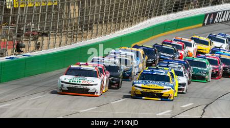 Hampton, Ga, USA. 7th Sep, 2024. NASCAR Xfinity Series driver, AJ ALLMENDINGER (16) races through the turns during the Focused Health 250 at Atlanta Motor Speedway in Hampton, GA. (Credit Image: © Walter G. Arce Sr./ASP via ZUMA Press Wire) EDITORIAL USAGE ONLY! Not for Commercial USAGE! Credit: ZUMA Press, Inc./Alamy Live News Stock Photo