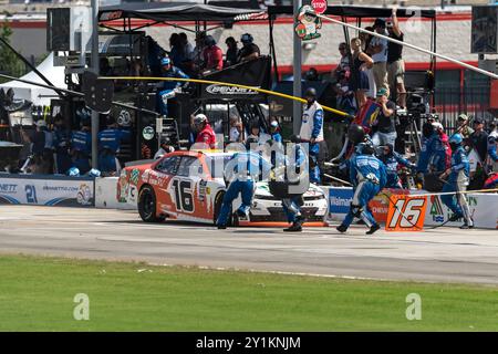 Hampton, Ga, USA. 7th Sep, 2024. AJ ALLMENDINGER (16) comes down pit road for service during the Focused Health 250 at Atlanta Motor Speedway in Hampton, GA. (Credit Image: © Walter G. Arce Sr./ASP via ZUMA Press Wire) EDITORIAL USAGE ONLY! Not for Commercial USAGE! Credit: ZUMA Press, Inc./Alamy Live News Stock Photo