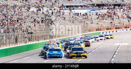 Hampton, Ga, USA. 7th Sep, 2024. NASCAR Xfinity Series driver, JESSE LOVE (2) races through the turns during the Focused Health 250 at Atlanta Motor Speedway in Hampton, GA. (Credit Image: © Walter G. Arce Sr./ASP via ZUMA Press Wire) EDITORIAL USAGE ONLY! Not for Commercial USAGE! Credit: ZUMA Press, Inc./Alamy Live News Stock Photo